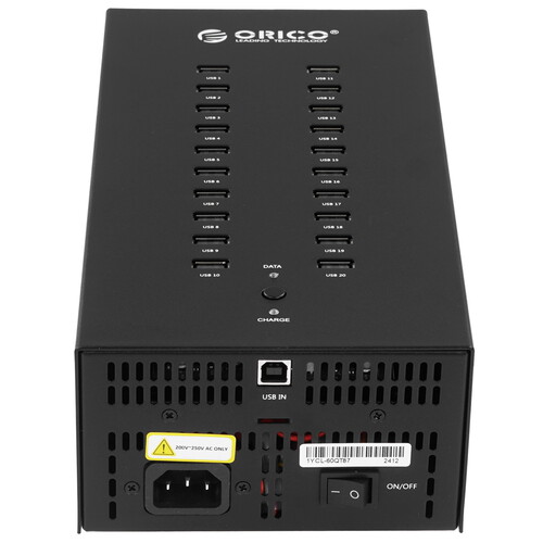 Купить USB-разветвитель ORICO IH20P-EU-BK  5426449. Характеристики, отзывы и цены в Донецке