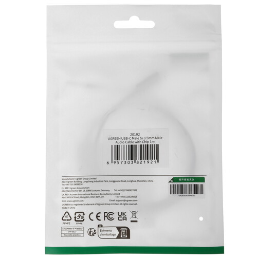 Купить Кабель   Ugreen USB Type-C - jack 3.5 мм черный  9983531. Характеристики, отзывы и цены в Донецке