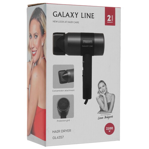 Купить Фен Galaxy GL4357 черный/серый  9189074. Характеристики, отзывы и цены в Донецке