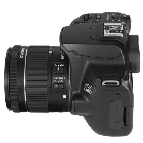 Купить Зеркальный фотоаппарат Canon EOS 250D Kit 18-55mm IS STM черный  5068854. Характеристики, отзывы и цены в Донецке