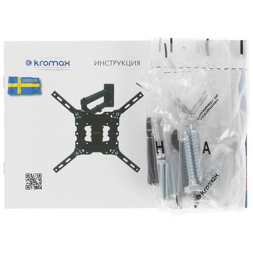 Купить Кронштейн для ТВ Kromax DIX-18 белый  1672240. Характеристики, отзывы и цены в Донецке