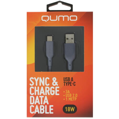 Купить Кабель круглый QUMO USB Type-C - USB 2.0 Type-A серый 1 м  4850193. Характеристики, отзывы и цены в Донецке