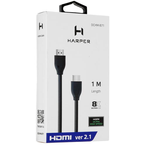 Купить Кабель  Harper HDMI - HDMI, 1 м  4887391. Характеристики, отзывы и цены в Донецке