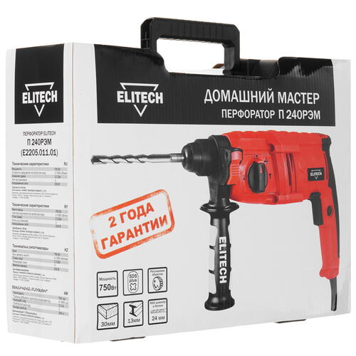 Купить Перфоратор Elitech ДМ П 240РЭМ  9033358. Характеристики, отзывы и цены в Донецке
