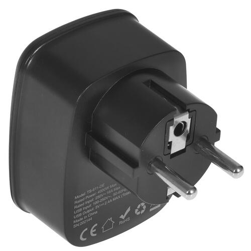 Купить Адаптер питания Tessan TS-611-DE черный  5366313. Характеристики, отзывы и цены в Донецке