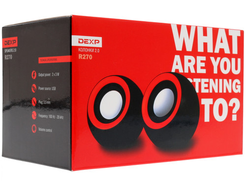 Купить Колонки DEXP R270 черный  1144969. Характеристики, отзывы и цены в Донецке