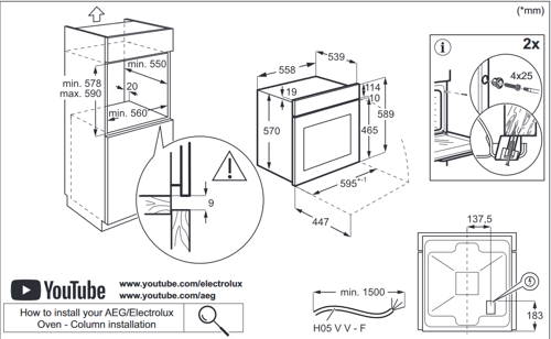 Купить Электрический духовой шкаф Electrolux EOF5C50BV белый  9105388. Характеристики, отзывы и цены в Донецке