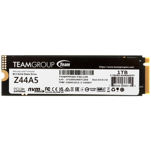 Купить 1000 ГБ M.2 NVMe накопитель TEAMGROUP Z44A5 [TM8FPP001T0C129]  5433564. Характеристики, отзывы и цены в Донецке