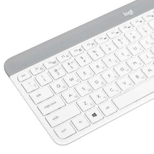 Купить Клавиатура+мышь беспроводная   Logitech Slim Wireless Desktop MK470 белый  5077018. Характеристики, отзывы и цены в Донецке