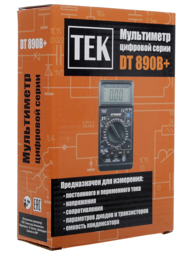 Купить Мультиметр TEK DT 890B+  1118133. Характеристики, отзывы и цены в Донецке