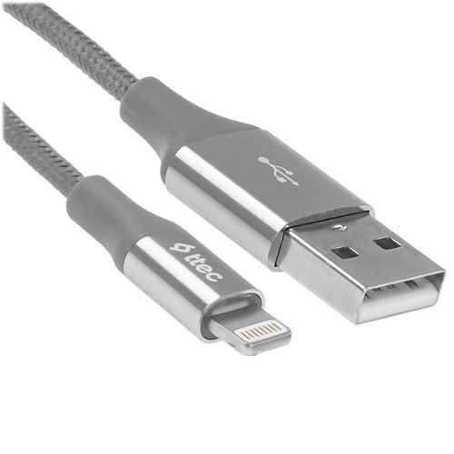 Купить Кабель круглый TTEC Lightning 8-pin - USB 2.0 Type-A серый 1.2 м  9140788. Характеристики, отзывы и цены в Донецке