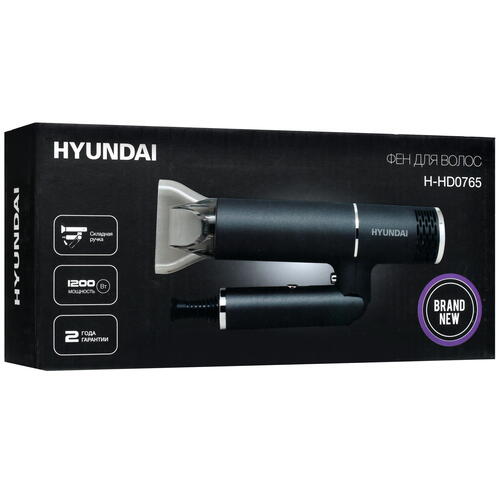 Купить Фен Hyundai H-HD0765 серый/серебристый  9001189. Характеристики, отзывы и цены в Донецке