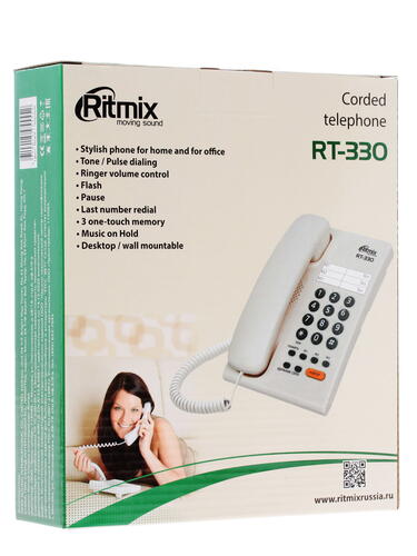 Купить Телефон проводной Ritmix RT-330  1051082. Характеристики, отзывы и цены в Донецке