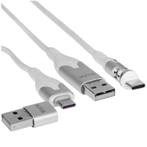 Купить Кабель круглый STATIK USB Type-C - USB 2.0 Type-A, USB Type-C белый 3 м  9240658. Характеристики, отзывы и цены в Донецке