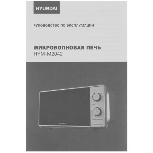 Купить Микроволновая печь Hyundai HYM-M2042 серебристый  5301559. Характеристики, отзывы и цены в Донецке