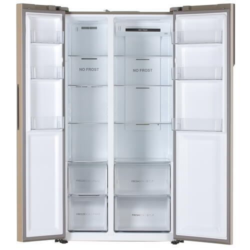 Купить Холодильник Side by Side  Haier HRF-541DG7RU золотистый  4722794. Характеристики, отзывы и цены в Донецке