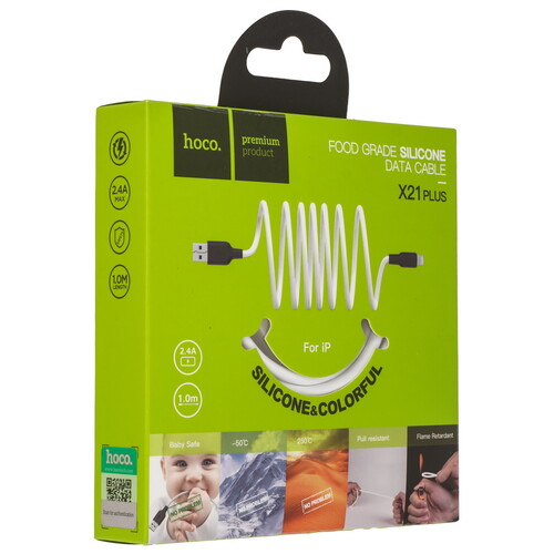 Купить Кабель круглый Hoco Lightning 8-pin - USB 2.0 Type-A белый 1 м  9244467. Характеристики, отзывы и цены в Донецке