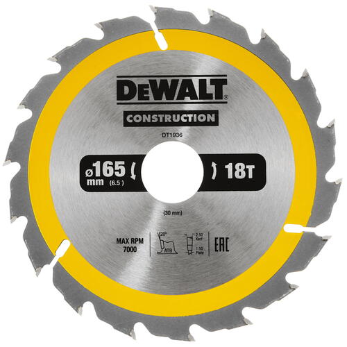 Купить Диск пильный DeWalt CONSTRUCTION DT1936  9013959. Характеристики, отзывы и цены в Донецке