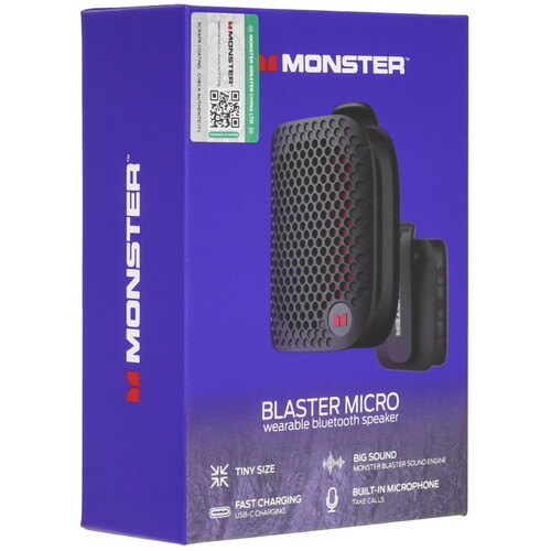 Купить Портативная колонка Monster Blaster Micro, голубой  9272361. Характеристики, отзывы и цены в Донецке