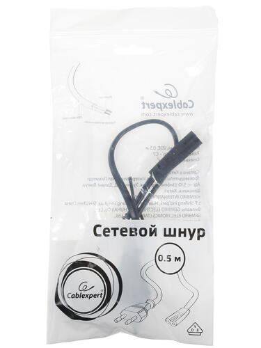 Купить Кабель питания Cablexpert CEE 7/16 - IEC 320 C7  1267121. Характеристики, отзывы и цены в Донецке
