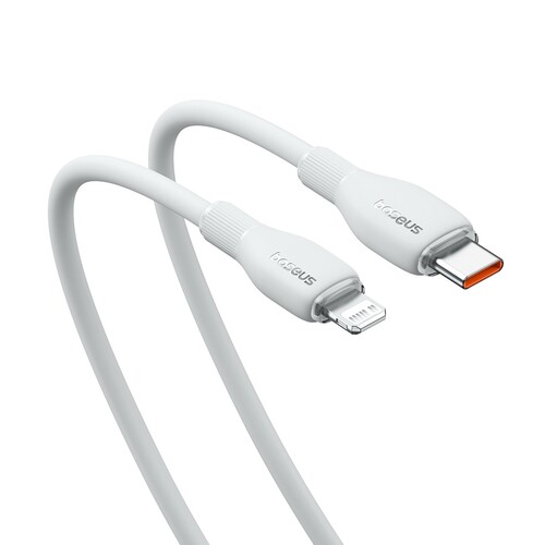 Купить Кабель круглый Baseus Lightning 8-pin - USB Type-C белый 1.2 м  9260748. Характеристики, отзывы и цены в Донецке