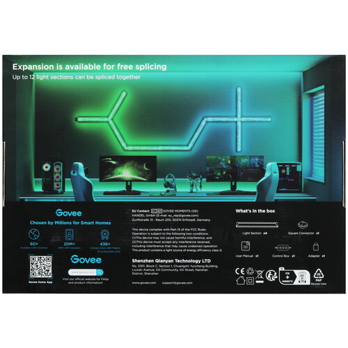 Купить Светодиодная панель Govee Gaming Wall light черный  5606634. Характеристики, отзывы и цены в Донецке