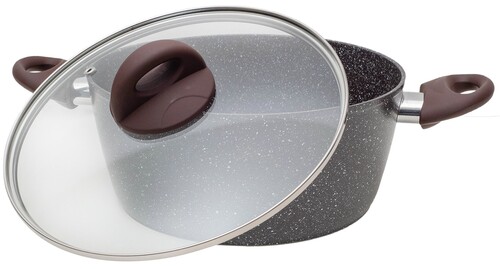 Купить Кастрюля MoulinVilla Brownstone BSP-24-I 3.9 л 24 см коричневый  9198469. Характеристики, отзывы и цены в Донецке