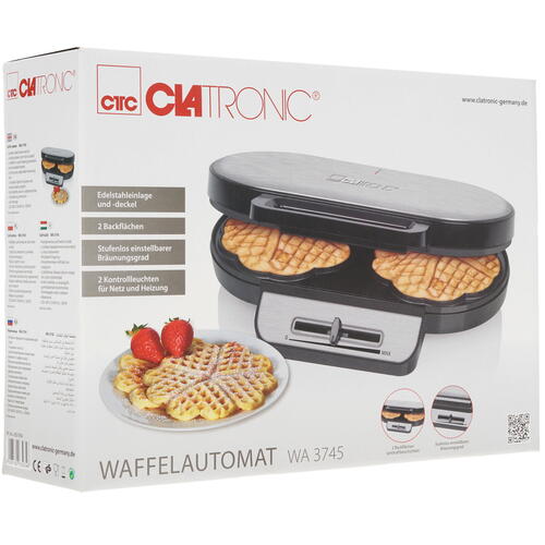Купить Вафельница Clatronic WA 3745 серебристый  8195355. Характеристики, отзывы и цены в Донецке