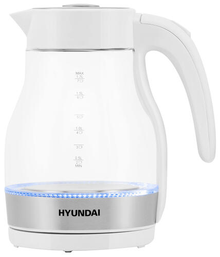 Купить Электрочайник Hyundai HYK-G3802 белый  5353075. Характеристики, отзывы и цены в Донецке