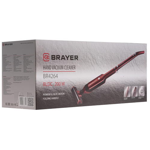 Купить Пылесос  вертикальный  Brayer BR4264  красный  9935928. Характеристики, отзывы и цены в Донецке