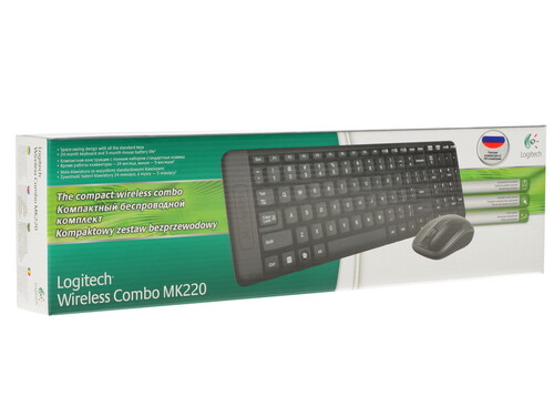 Купить Клавиатура+мышь беспроводная   Logitech MK220 черный  0134512. Характеристики, отзывы и цены в Донецке