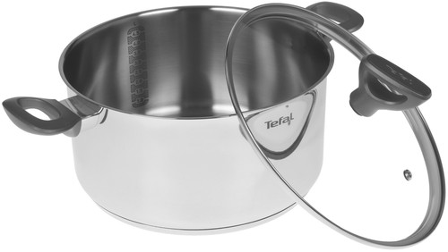 Купить Кастрюля Tefal Daily Cook G7124645 4.5 л 24 см серебристый  1230623. Характеристики, отзывы и цены в Донецке