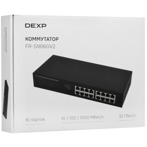 Купить Коммутатор DEXP G16v2  9278784. Характеристики, отзывы и цены в Донецке