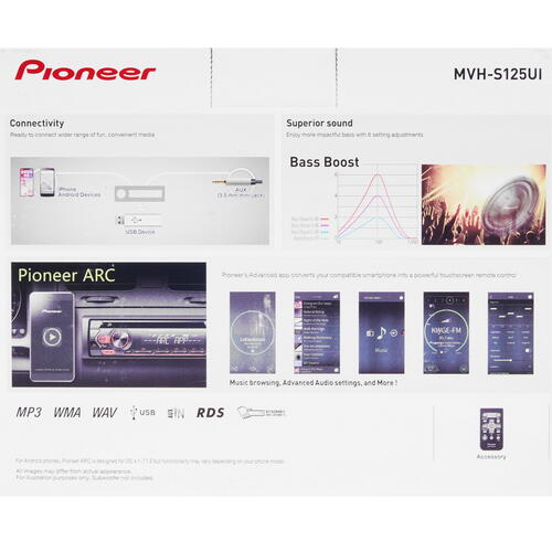 Купить Автопроигрыватель Pioneer MVH-S125UI  5088309. Характеристики, отзывы и цены в Донецке