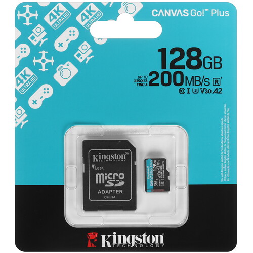 Купить Карта памяти Kingston Canvas Go! Plus microSDXC 128 ГБ  5624199. Характеристики, отзывы и цены в Донецке