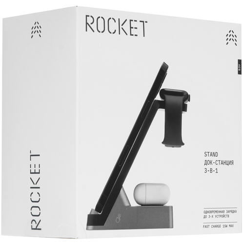 Купить Беспроводное зарядное устройство Rocket Stand черный  5442283. Характеристики, отзывы и цены в Донецке
