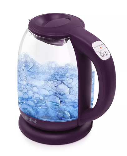 Купить Электрочайник Kitfort KT-640-5 фиолетовый  8123882. Характеристики, отзывы и цены в Донецке