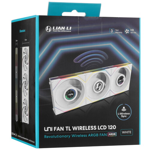 Купить Комплект вентиляторов LIAN LI UNI FAN TL LCD WIRELESS 120-3  5610970. Характеристики, отзывы и цены в Донецке
