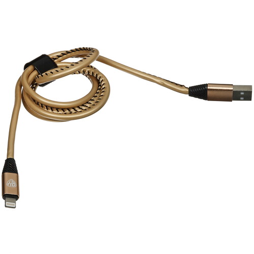 Купить Кабель круглый BY Lightning 8-pin - USB 2.0 Type-A золотистый 1 м  5482237. Характеристики, отзывы и цены в Донецке