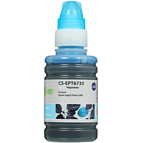 Купить Чернила водорастворимые Cactus CS-EPT6735 светло-голубой  7938713. Характеристики, отзывы и цены в Донецке