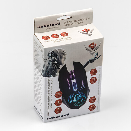 Купить Мышь беспроводная Nakatomi MROG-15UR  черный  9904194. Характеристики, отзывы и цены в Донецке