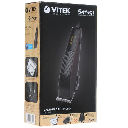 Купить Машинка для стрижки Vitek VT-2577 коричневый/черный  1297334. Характеристики, отзывы и цены в Донецке