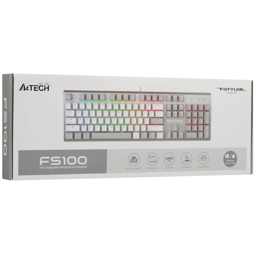 Купить Клавиатура  проводная A4Tech Fstyler FS100 Neon  5600514. Характеристики, отзывы и цены в Донецке