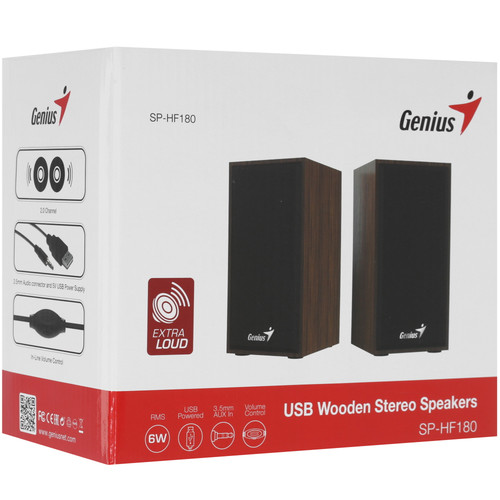 Купить Колонки Genius SP-HF180 коричневый  1638640. Характеристики, отзывы и цены в Донецке