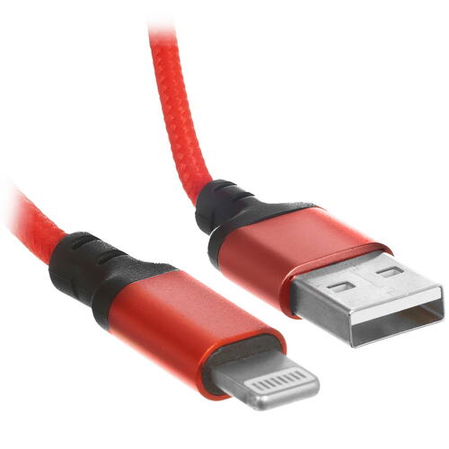 Купить Кабель круглый Hoco Lightning 8-pin - USB 2.0 Type-A красный 1 м  5452381. Характеристики, отзывы и цены в Донецке