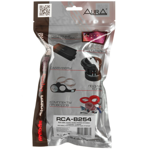 Купить Кабель межблочный AURA RCA-B254  5608284. Характеристики, отзывы и цены в Донецке