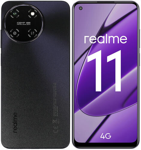 Купить 6.4" Смартфон realme 11 128 ГБ черный  5431744. Характеристики, отзывы и цены в Донецке