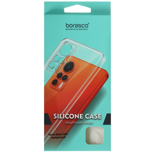 Купить Накладка  BoraSCO для Tecno SPARK 40C прозрачный  5629898. Характеристики, отзывы и цены в Донецке