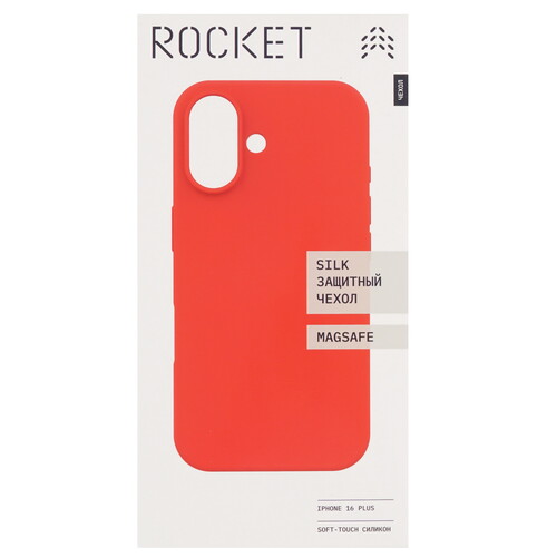 Купить Накладка  Rocket Silk для Apple iPhone 16 Plus красный  5474302. Характеристики, отзывы и цены в Донецке