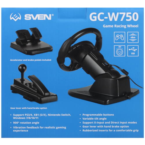 Купить Руль SVEN GC-W750 черный  5400391. Характеристики, отзывы и цены в Донецке